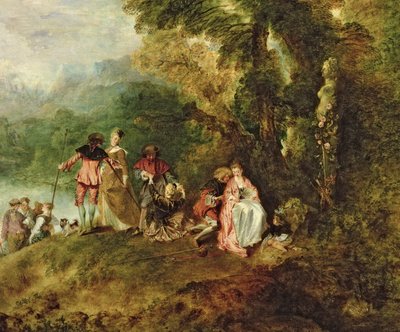 Embarkation for Cythera (detail) by Jean Antoine Watteau